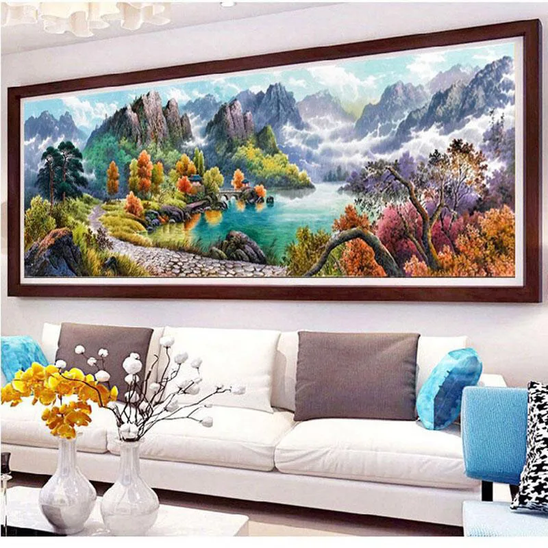 

KAMY YI Full Square/Round Drill 5D DIY Diamond Painting "Mountain landscape" Embroidery Cross Stitch Mosaic Home Decor GiftHYY