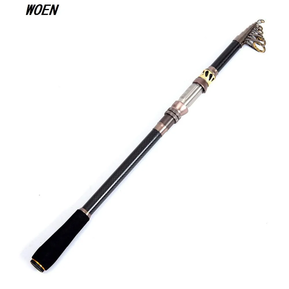

WOEN high density Carbon cloth Sea rod 1.8M - 3.0M Super-hard fishing Far throw pole Wheel seat with all-metal