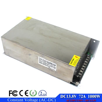 

DC Power Supply 13.8V 72.5A 1000w Led Driver Transformer 110V 220V AC to DC13.8V Power Adapter for strip lamp CNC CCTV Machine