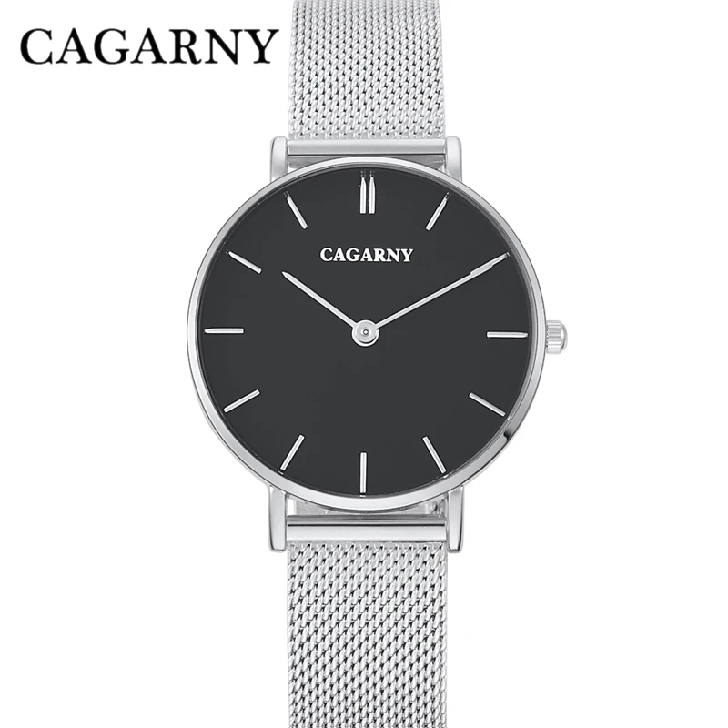 dw style cagarny stainless steel mesh watchband quartz watch for women fashion watches (11)