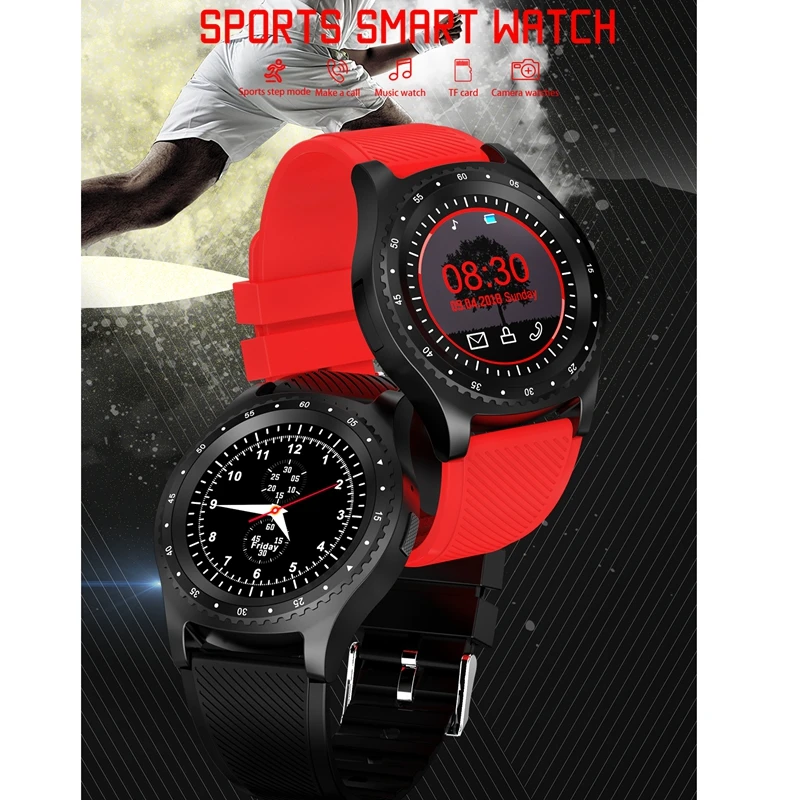 

L9 Smart Watch Round Smartwatch support Android IOS With TF SIM Card Call Pedometer Camera Sleep Monitor Pk mi band 2 L3 H2 V9