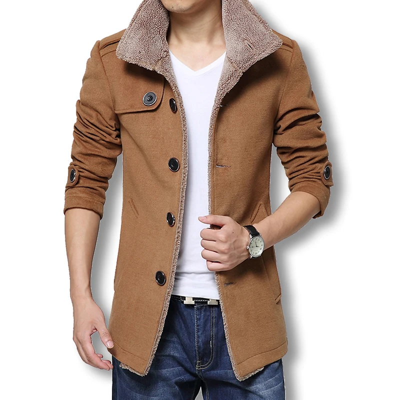 Aliexpress.com : Buy 2017 Men Long Wool Coat Winter Men