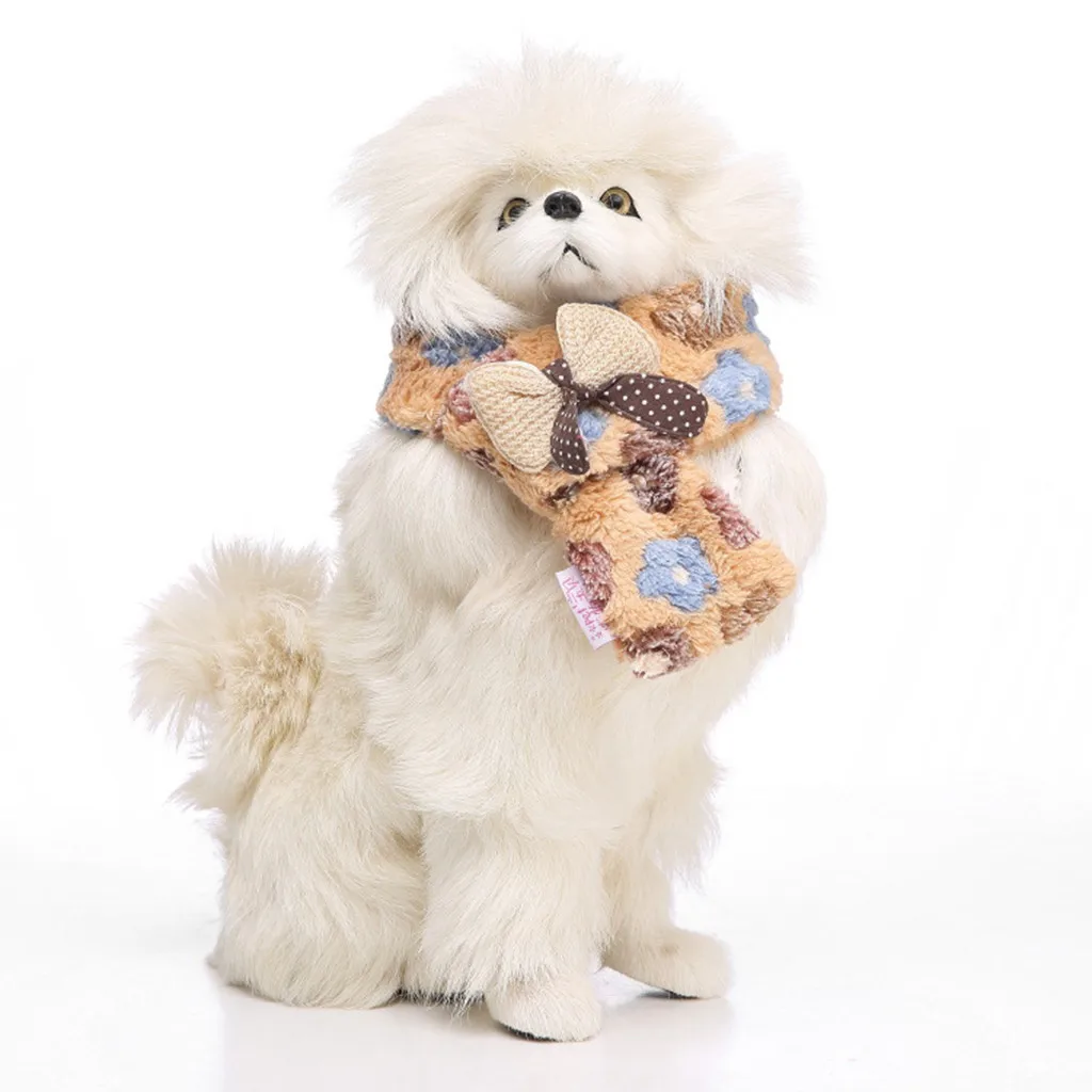 

2018 Autumn Winter Cute Pet Dog Cat Scarf Warm Soft Adjustable Outdoor Neckerchief Pet Scarf