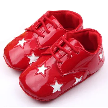 

Baby Boys Girls Shoes Solid Star Pattern PU Leather First Walker Infant Toddler Shoes