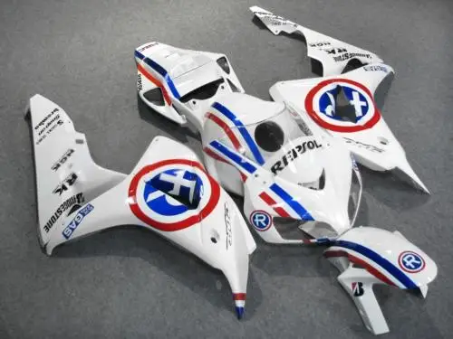 

Motorcycle Fairing kit for HONDA CBR1000RR 06 07 CBR 1000RR 2006 2007 CBR1000 ABS TOP White blue Fairings set+7gifts HG21