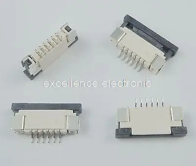 10 шт. FPC FFC 1 мм Шаг 6 контактный ящик тип ленты плоский разъем нижний контакт|contact