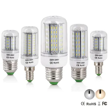 

LED Bulb E27 E14 SMD 4014 LED Lamp 36 45 56 72 126 138 162 Leds AC 220V LED Corn Bulb Light Chandelier 7W 9W 15W 20W 25W 30W 35W