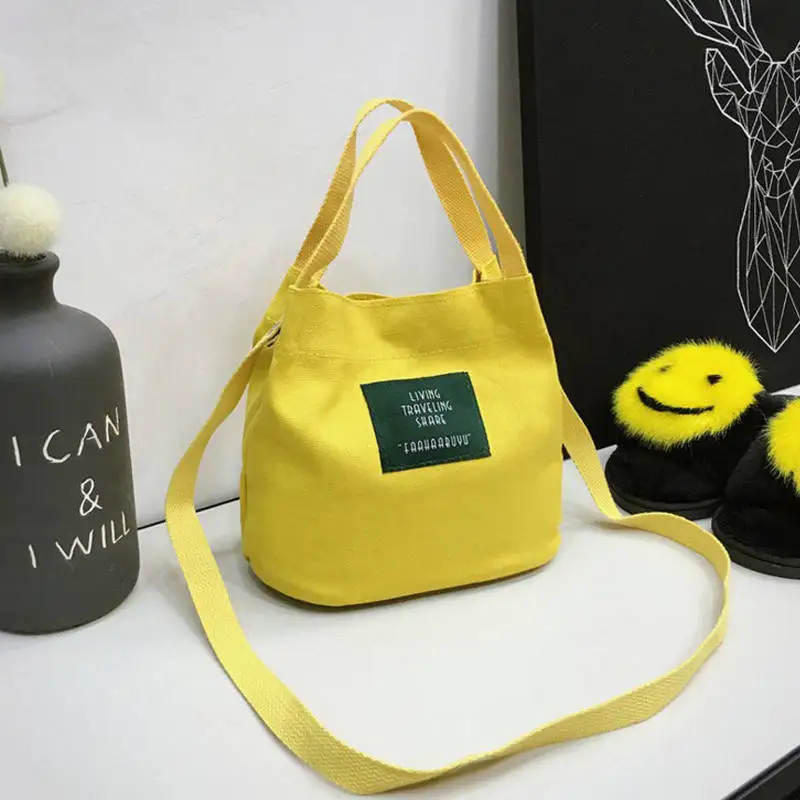 

Fashion Mini Women Canvas Shoulder Bag Simple Trend Hot Sale Personalized Female Crossbody Bags Small Out Door Totes For Ladies