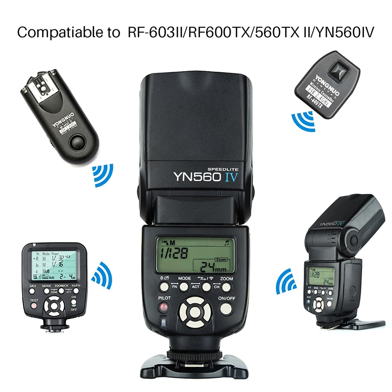 Беспроводная вспышка YONGNUO YN560 IV 2 4 ГГц встроенный приемопередатчик для камер Canon