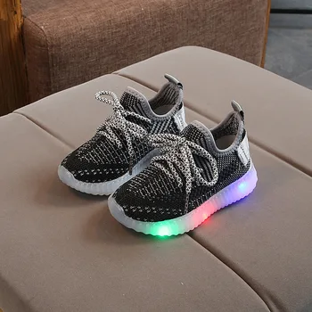 

davidyue luminous kids shoes for girls boys spring children baby sneakers mesh led kids sport sneakers casual glowing kids shoes