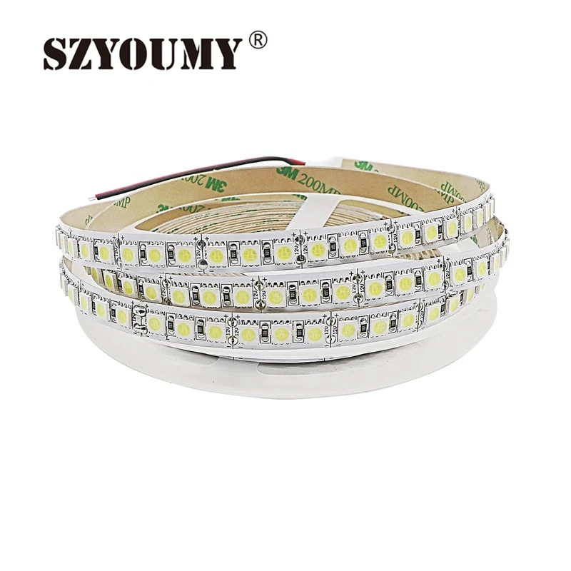 SZYOUMY ультра яркий DC 12 V RGB Светодиодная лента 5050 SMD 5 M 600 светодиодный не водонепроницаемый Fita светодиодный гибкий фонарь неоновая Лента