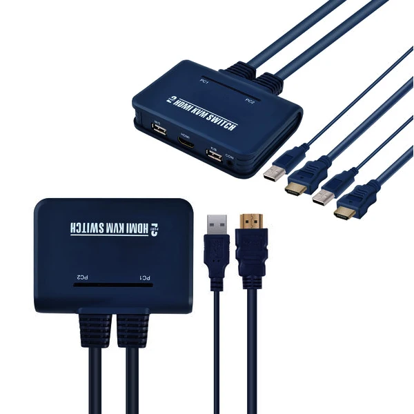 Charmvision HK21 2 порта PC hosts USB HDMI 4K KVM Switcher встроенный 1 5 м HD удлинитель Кнопка Hotkey