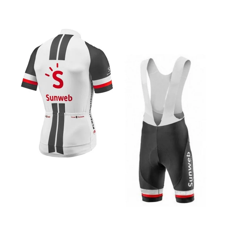 Pro team black mitchelton набор велосипедных Джерси, Майо MTB Racing ropa Ciclismo, короткий рукав, летняя велосипедная одежда, гелевая - Цвет: bib sunwebb