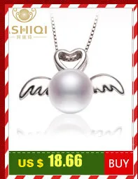 ASHIQI, Пресноводный Жемчуг, 925 пробы, Серебряное сердце, подвеска, 8-9 мм, натуральный жемчуг, ювелирное изделие для женщин, подарок