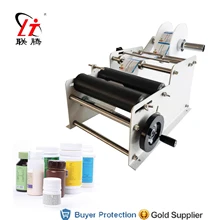 Ручная маркировочная машина этикетировщик круглые бутылки маркировки устройства для может вино стекло пластик стикер для бутылок вручную