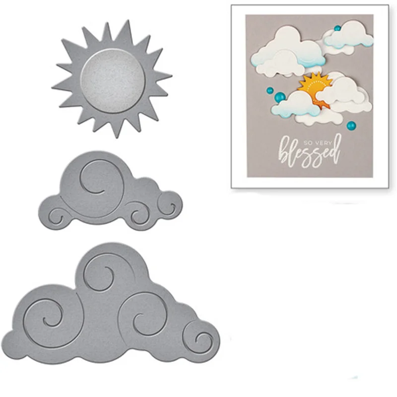 

Cloud Moon Sun Frame Metal Dies Cutting Dies Stencil for DIY Scrapbooking Photo Paper Card Making Decorative Craft dies 2019 New