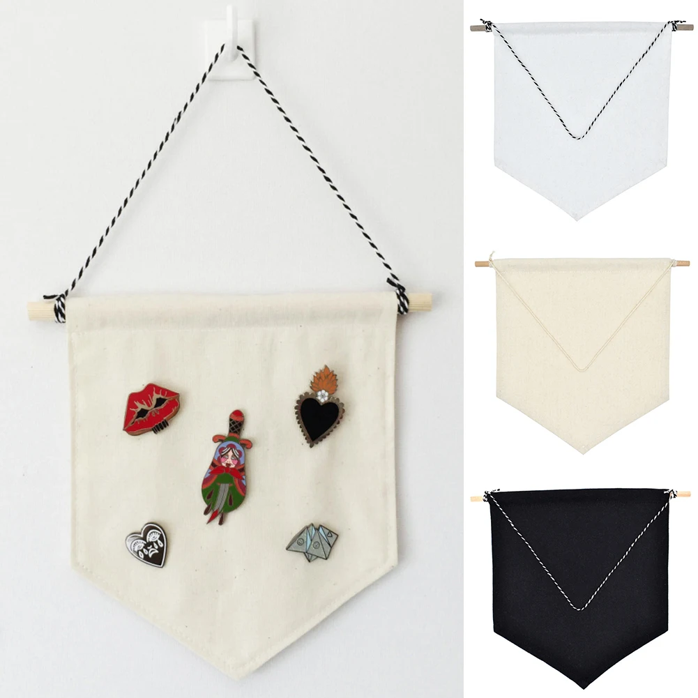 

Living Room Banner Wall Display Pennant Storage Lapel Collections Buttons Nordic Style Hanging Badge Decoration Blank Home