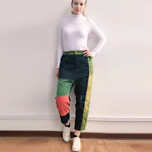 Новинка, Ретро стиль, потертые джинсы, с дырками, строчка, вельвет, прямые штаны, большой размер, тонкие