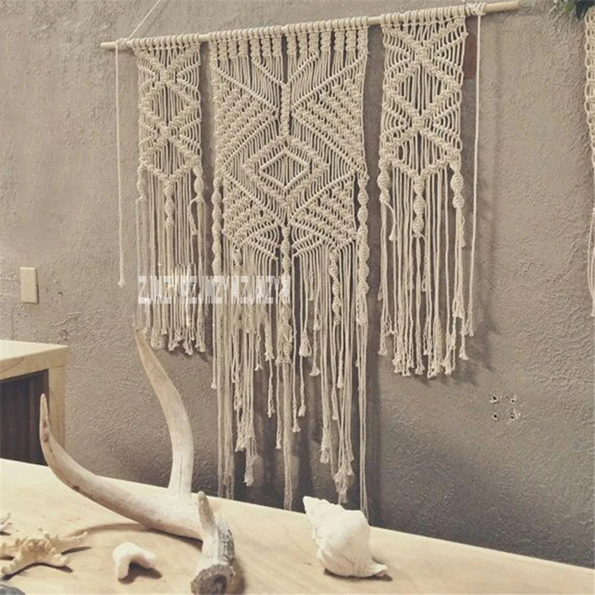 1.1*1.6m Bohemia Hand woven Rope Wall Hanging Macrame Tapestry Handmade