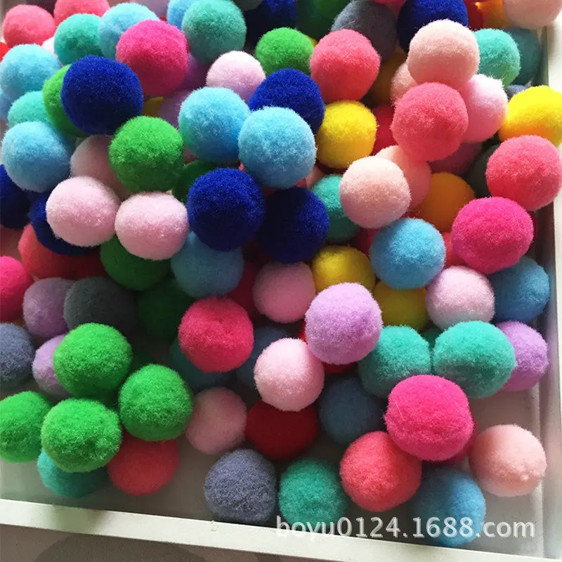 multi size mix color pompom Fluffy Plush cloth Craft DIY Soft pon poms ball furball homeand party decor Sewing Supplies (2)