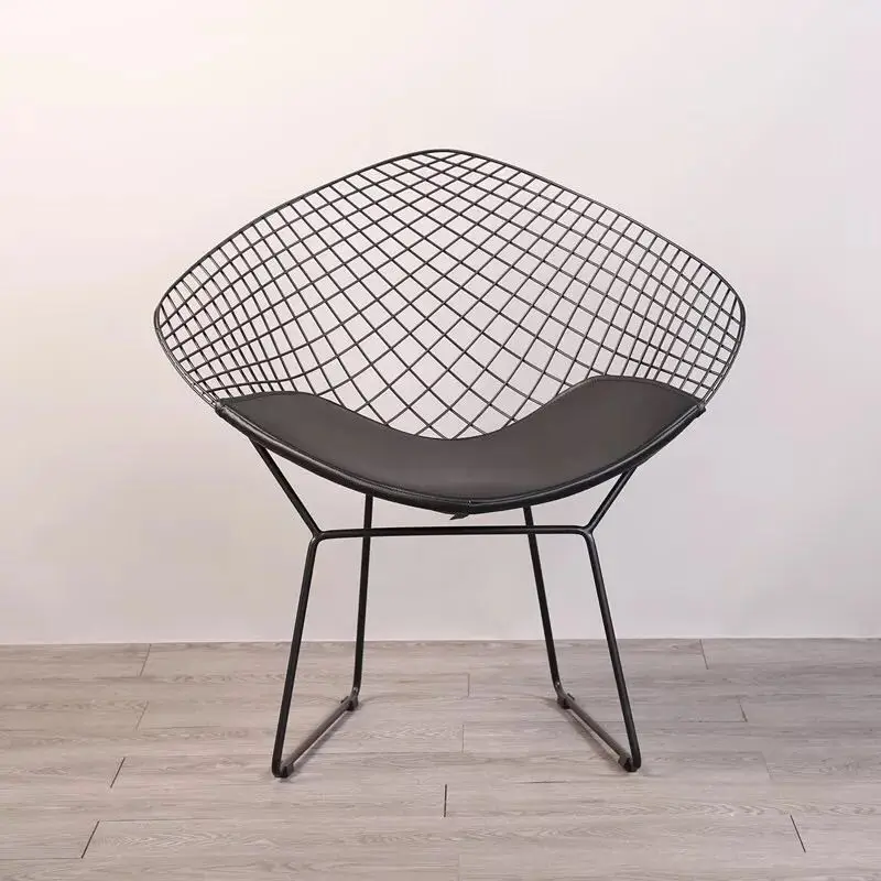 شحن مجاني U-BEST هاري Bertoia أسلاك منحرفة الشكل صالة ChairModern الترفيه المعادن الطعام نسخة حاوية شبكية Bertoia الماس كرسي