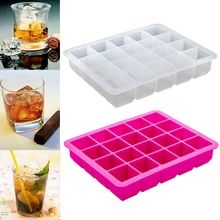 Fashion 1PC New Mould Square Large Jelly Maker Mold Pudding Ice Moulde Ice Cube Tray Ice Cube 20-Cavity Silicone Kitchenware 15 cavity silicone drink ice cube pudding jelly cake chocolate mold mould tray set of 2 460001