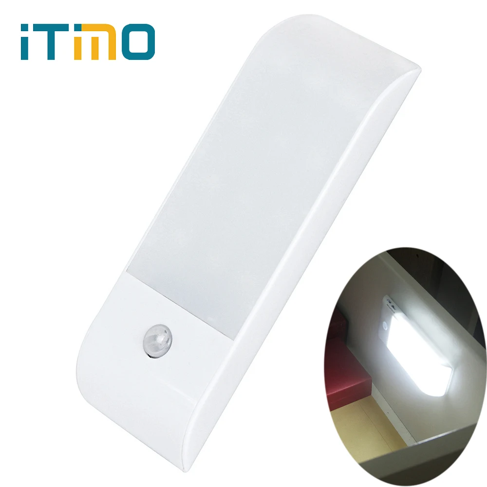 

iTimo Closet Light PIR USB Rechargeble LED Cabinet Night Lighting Motion Sensor Night Light Motion Activated Lamp Wireless
