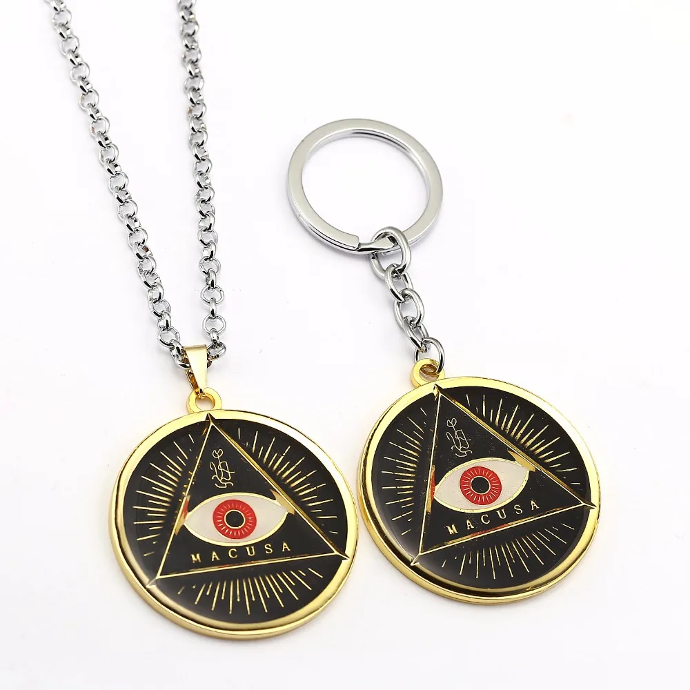 

Fantastic Beasts magical animal women necklace keyring Three-dimensional geometric bright eye men choker keychain