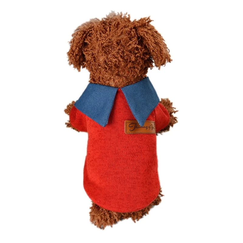 Рубашка трикотажная одежда для собак, одежда для чихуахуа с воротником, одежда для маленьких собак, свитер для кота, теплые домашние животные, Ropa Para Perros