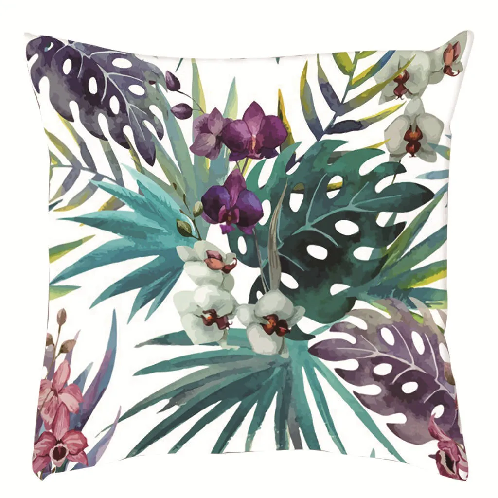 

Gajjar Decorative throw pillow cover case leaves simple garden cushion cover for sofa home decor capa de almofadas 45x45cm 408W