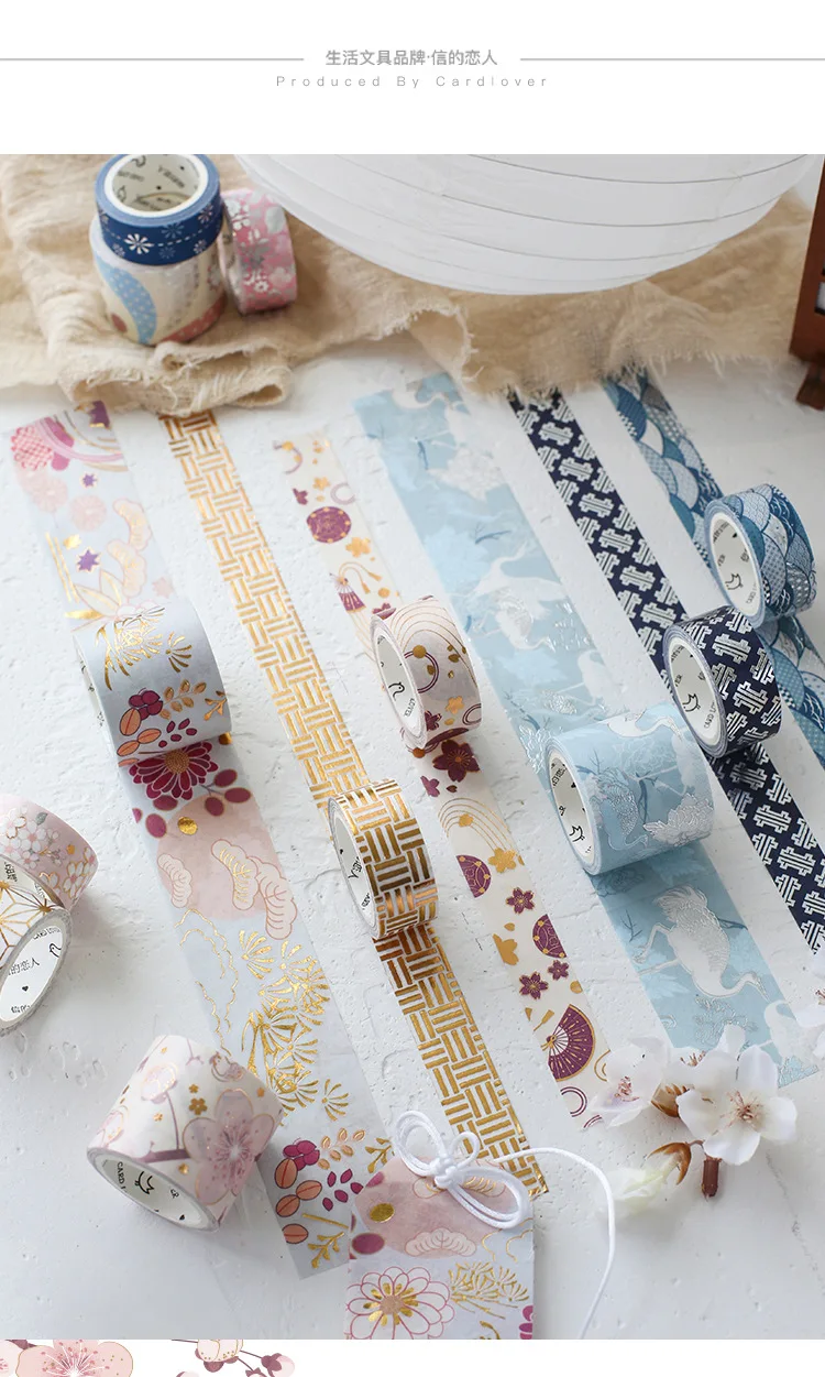 10 компл./лот DIY японская бумага декоративная клейкая лента Бриз Бронзированная Серия васи лента/маскирующая Лента наклейки