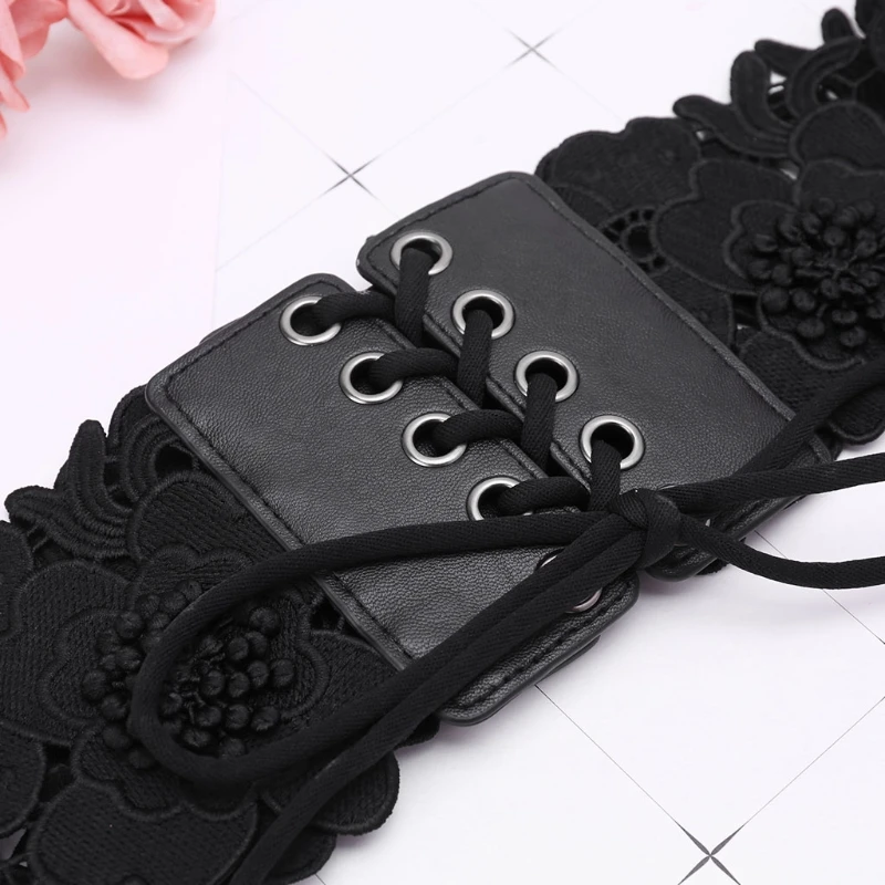 Эластичное кружево черный, белый цвет Ремни для Для женщин Роскошные Брендовая Дизайнерская обувь Ремни для костюмов Джинсы пояса женский