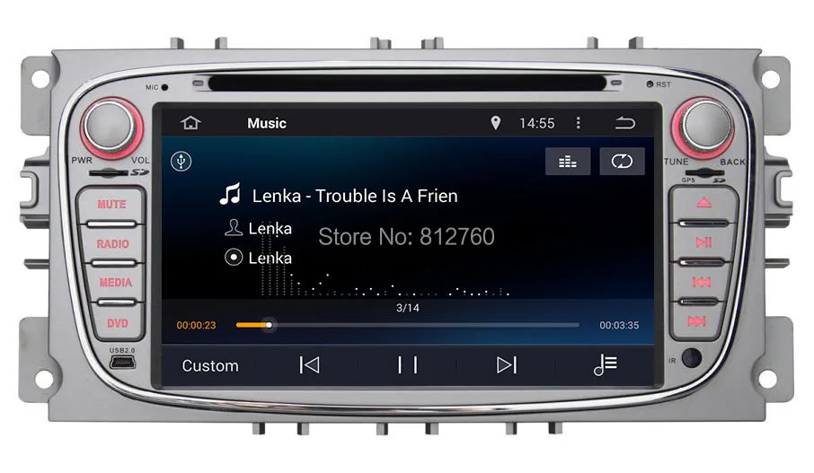 Excellent Quad 4 Core Android 5.1.1 Car DVD GPS For Ford Mondeo Focus 2 S-max 2008 2009 2010 2011 with Radio Navigation Bluetooth+camera 18