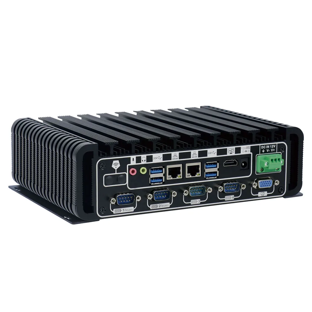 Встраиваемый промышленный ПК Yanling без вентилятора Intel Skylake core i3 6100u dual nic mini itx
