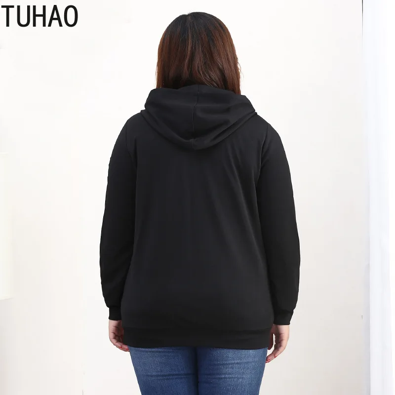 TUHAO размера плюс 10XL 8XL 6XL женские толстовки с капюшоном осенние повседневные