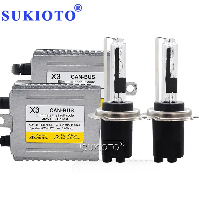 SUKIOTO AC 35W Canbus Xenon H7CR HID Headlight Kit Car Light DLT X3 Canbus HID Ballast H7CR Xenon Bulb 4300K 5000K 6000K 8000K (12)