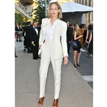 New white trouser suit 2 piece set women office suits for women blazer set elegant pant suits office uniform style CUSTOM