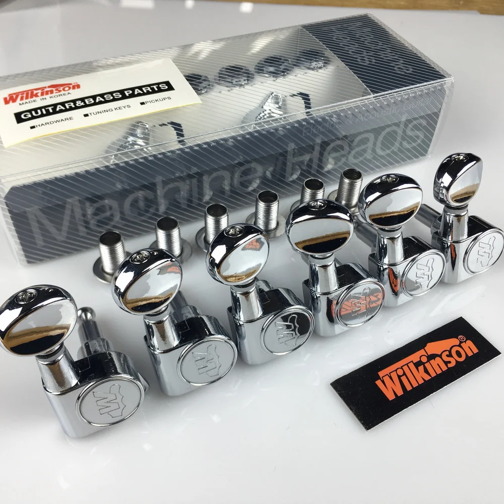 NEW Wilkinson WJN-05 6R Electric Guitar Machine Heads Tuners Mini Oval Tuner for ST TL Tele Chrome  Silver Tuning Pegs