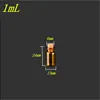 13*24*6mm 1ml Mini Amber Glass Bottles With Cork Empty Tiny Glass Vials Jars Small Wishing Bottle 100pcs 5