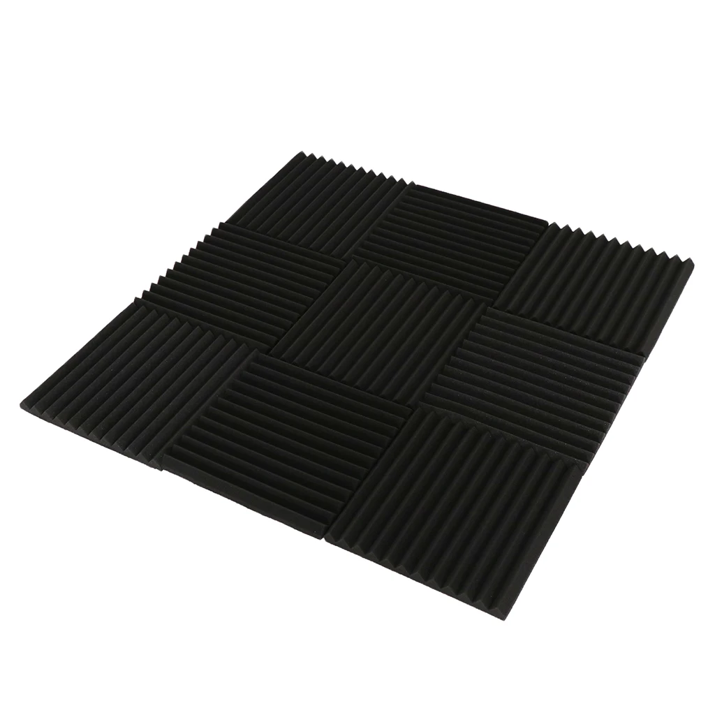 Studio Acoustic Foam Sound Proofing Panels Nosie Dampening Sponge Panel Wall Tile 11.81 x 11.81inch for Home Theater KTV