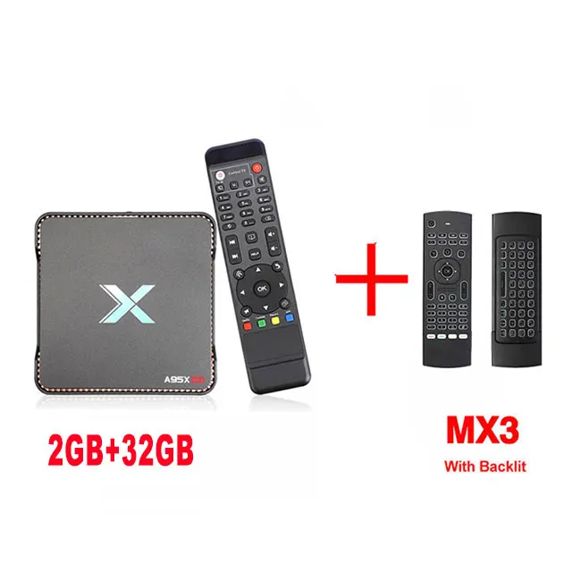 Запись видео Android tv Box A95X MAX X2 4 Гб 64 Гб Amlogic S905X2 2,4G& 5G Wifi BT 4,2 1000M 4K HD Smart tv Box телеприставка - Цвет: 2G 32G MX3-Backlit