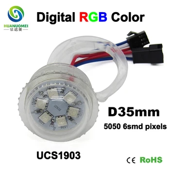 

digital 5050 rgb UCS1903 35mm 6smd led pixel module light source addressable bulb full color waterproof lamp point lighting sign