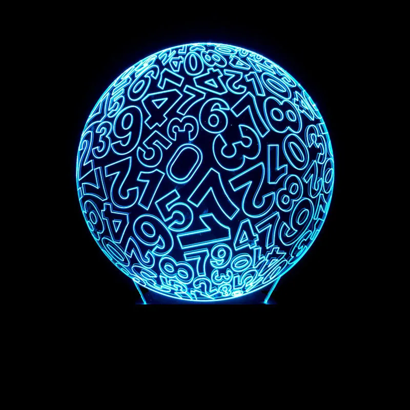 

YIMIA Creative 3D LED Lamp Digital Ball Illusion LED USB Lamp Touch RGB 7 Color Change Table Night Light Bedside Decoration