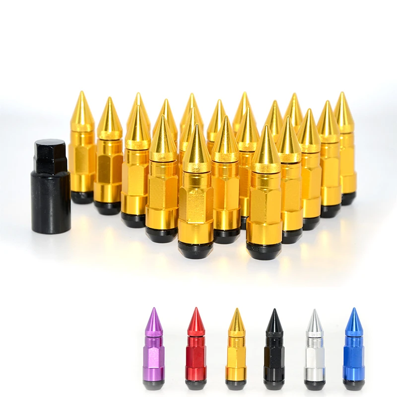

2019 New Product Car Styling Wheel Nuts M12X1.5 Racing Composite Nut Anti Theft Steel Lock Wheel Lug Nut Bolt With Spikes
