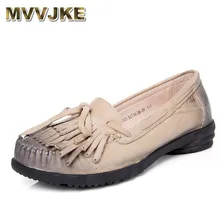 MVVJKE/женские лоферы с кисточками и бантом; ручная работа; мягкий безопасный материал из натуральной кожи на плоской подошве; Осенняя обувь для вождения; женская обувь на плоской подошве с круглым носком