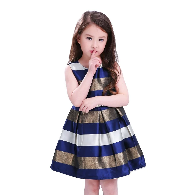 NEW American Princess Toddler Girls Size 2T Navy Blue Stripe Dress Holiday Party 