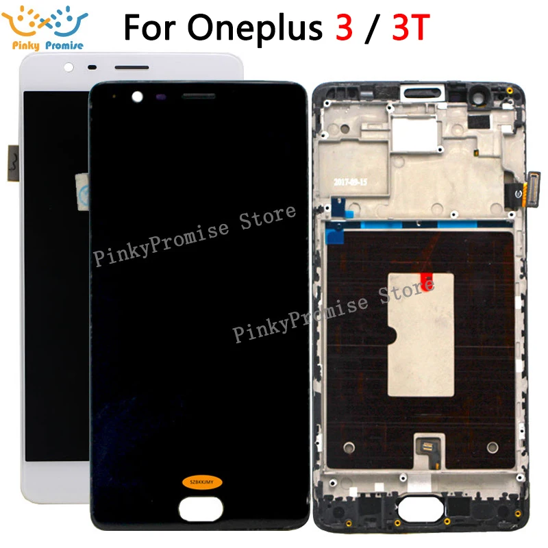 

Oneplus 3 Lcd Screen Oneplus 3T Display Screen Tested Screen With Frame Replacement For Oneplus 3T A3010 A3000 A3003 5.5inch