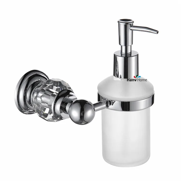 Luxury Crystal & Brass & Glass Chrome Liquid Soap Dispenser Hand Shower