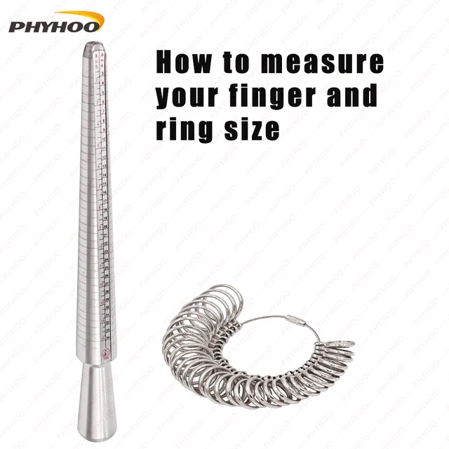 Ring Sizer Guage Finger Ring Sizing Measuring Mandrel Stick Ring Gauge ...