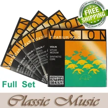 Thomastik Vision Titanium Solo Violin Strings (VIT100),Full set ,Set 4/4 Medium. Made in Austria. free shipping,